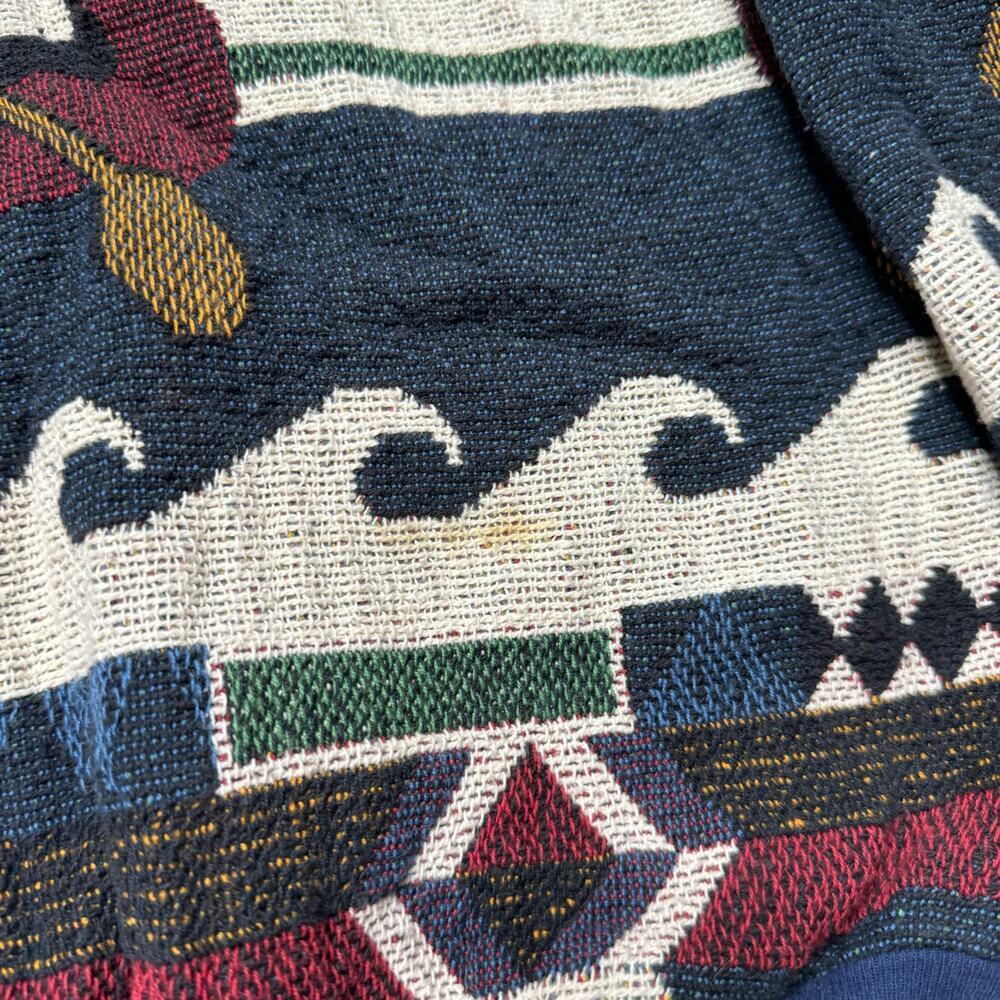 Sugar Street Weavers Woven Tapestry Sweatshirt USA Made Canoe Native American - Picture 2 of 6